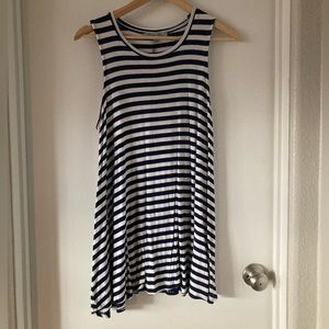 Navy blue stripped dress